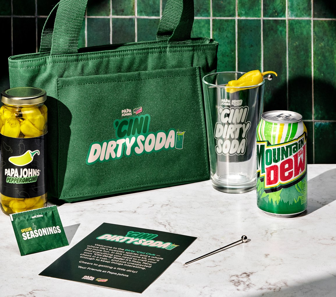 Papa Johns & Mountain Dew team up for the ‘Cini Dirty Soda