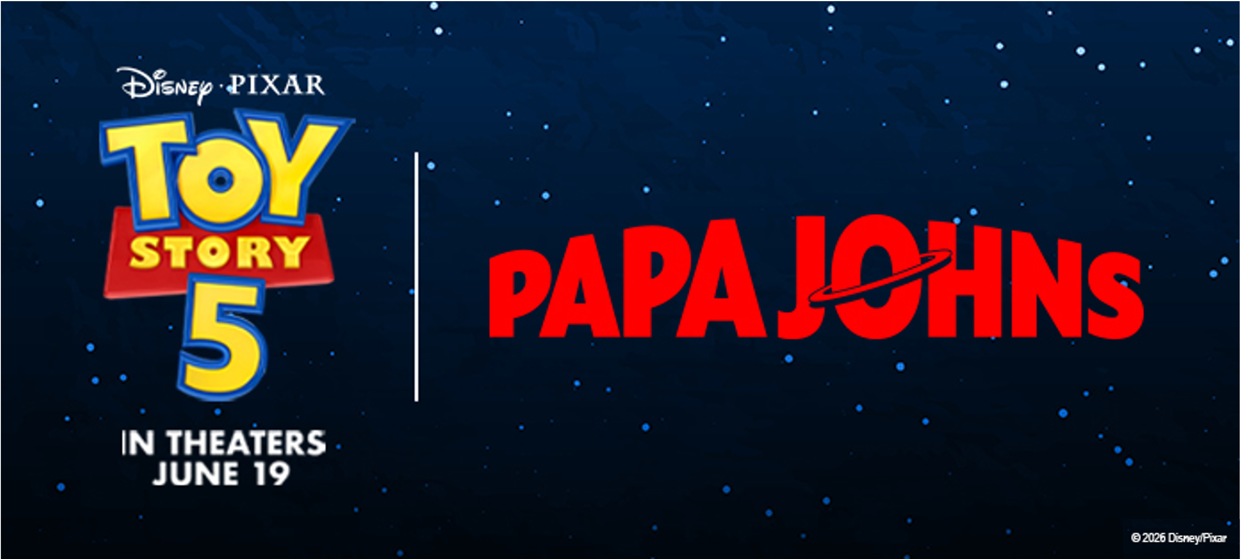 Papa Johns Teams Up with Disney and Pixar for the release of Toy Story 5