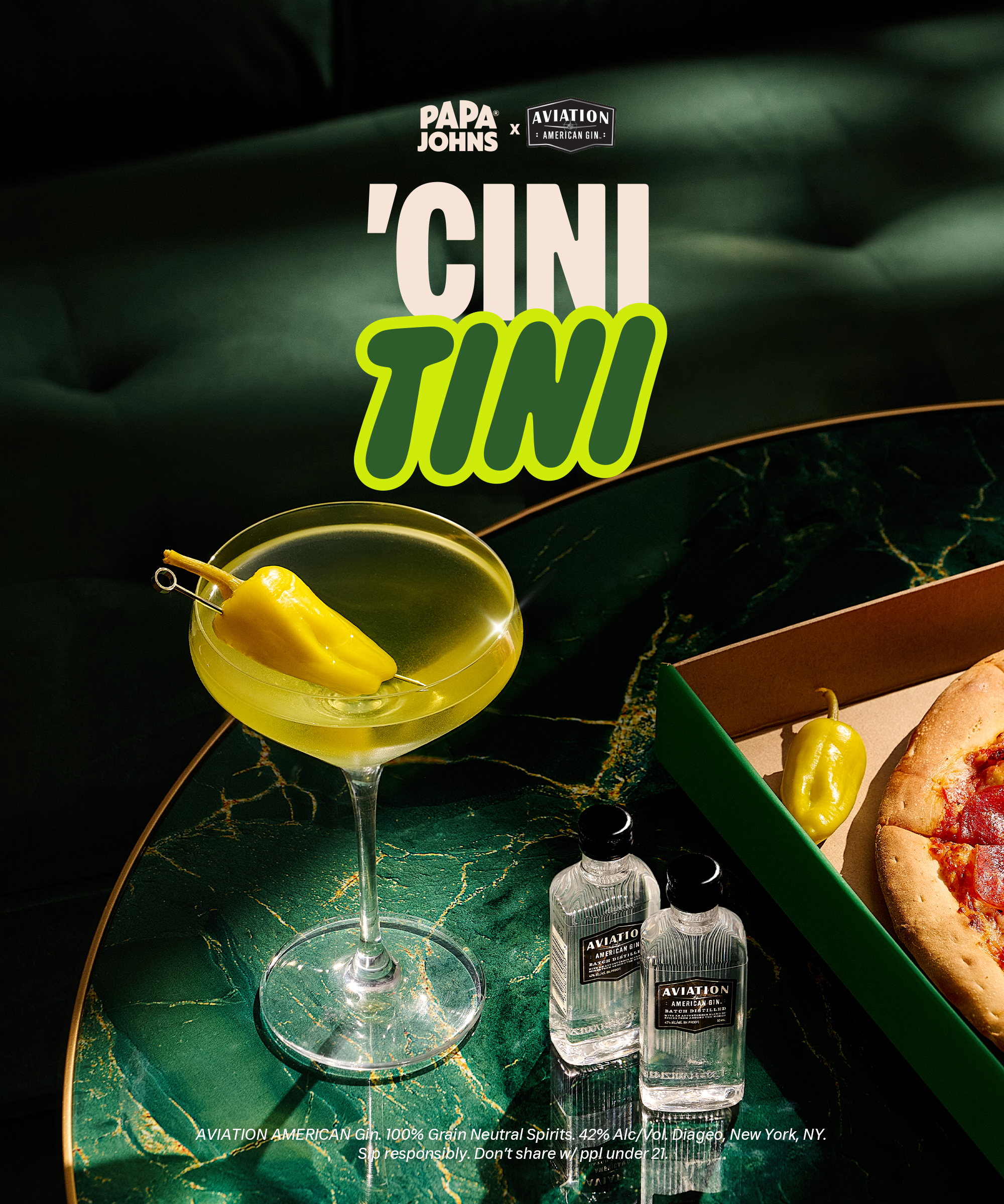 Papa Johns X Aviation Gin 'Cini Tini