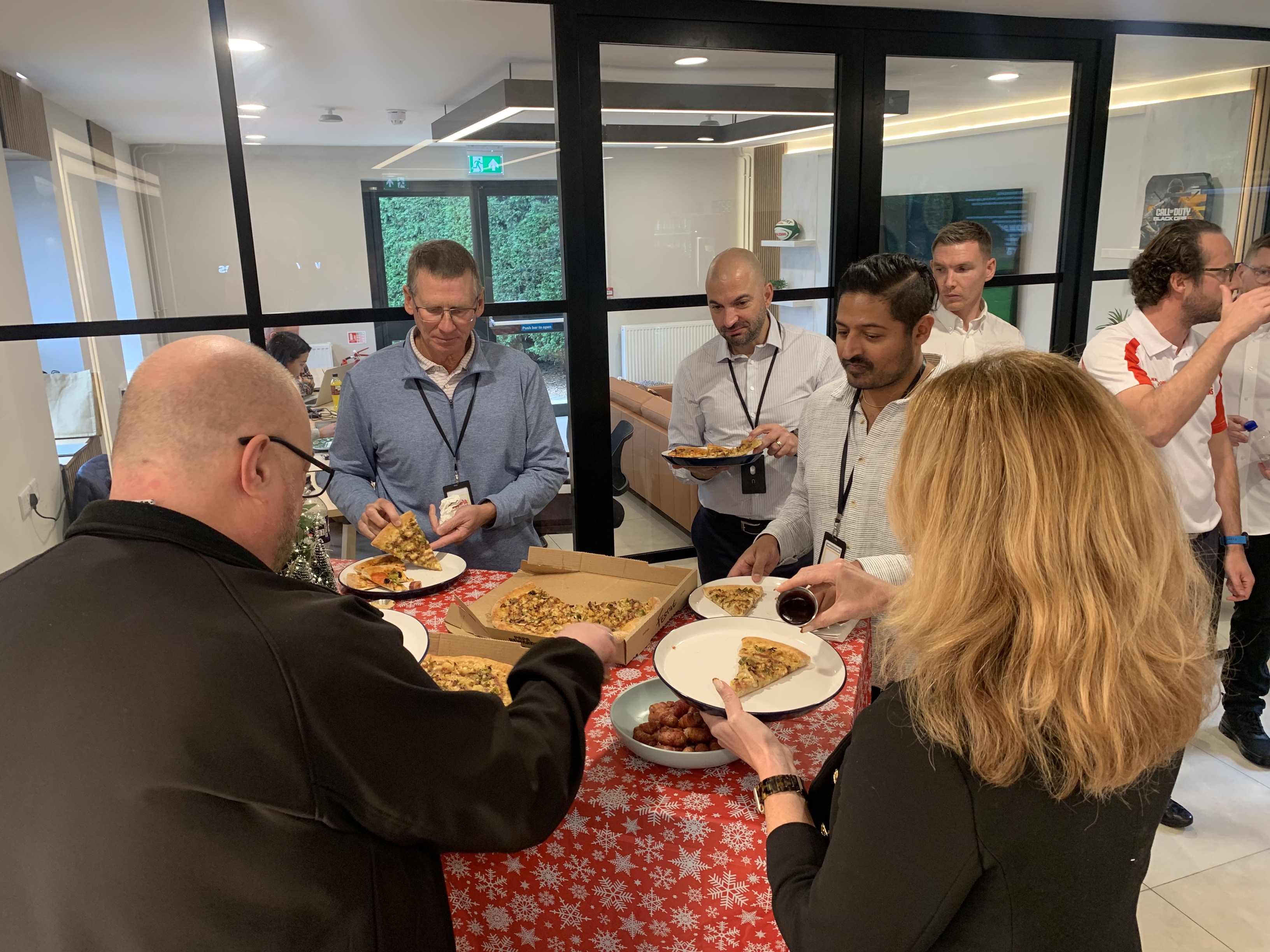 Todd Penegor visits the Papa Johns Milton Keynes Restaurant Support  Center