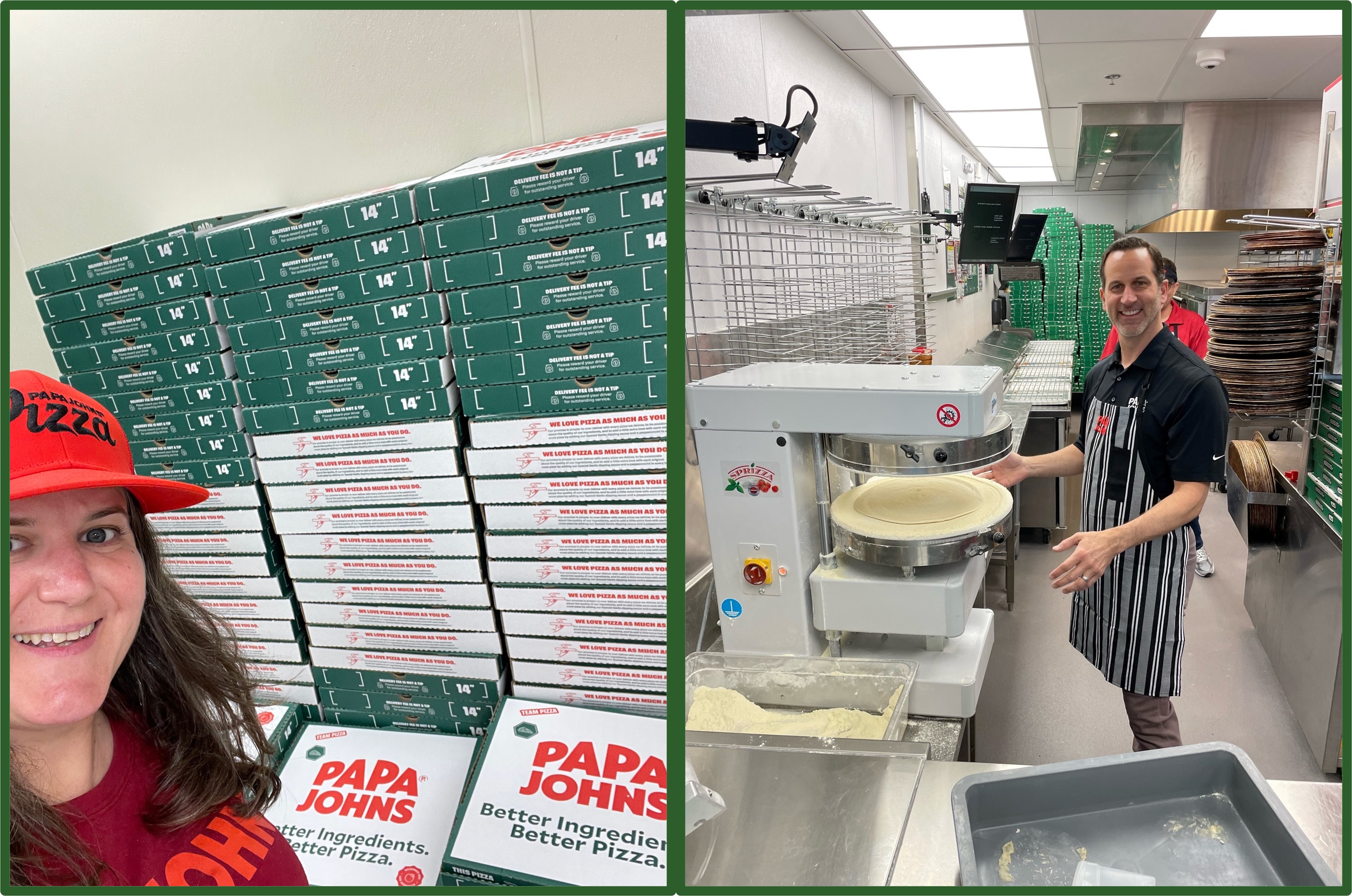 Team members help out in Papa Johns restaurants