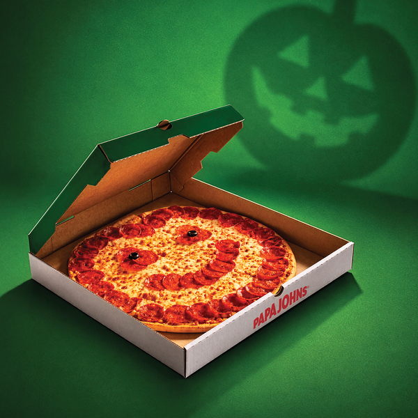 Papa Johns Jack-o'-Lantern Pizza