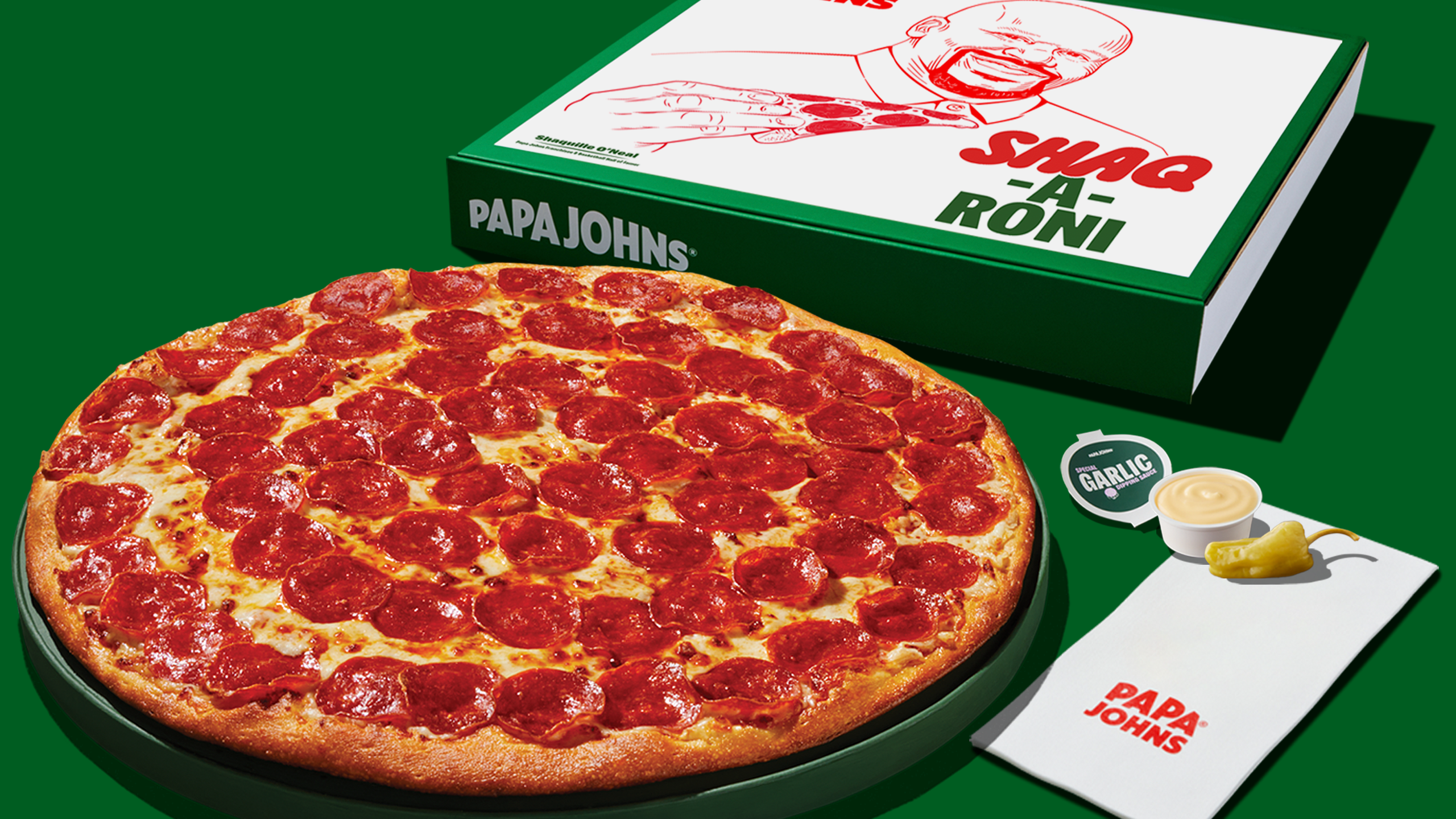 Shaq-a-Roni pizza