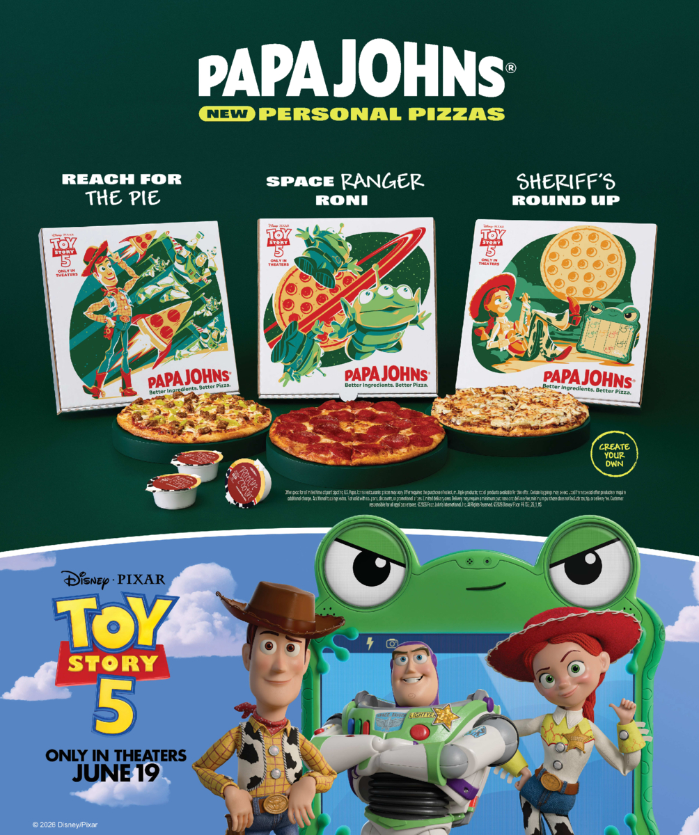 Papa Johns New Toy Story 5 Personal Pizzas