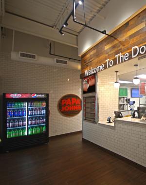 Interior of Papa Johns Restaurant