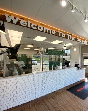 Interior of Mahomet, IL Papa Johns restaurant