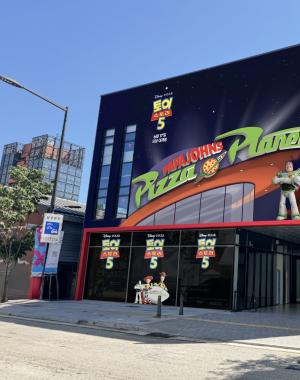 Rendering of Papa Johns Pizza Planet in Seoul