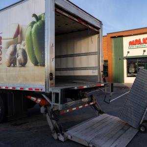 Fresh dough and ingredients being delivered to Papa Johns restaurant