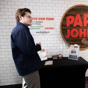 Papa Johns team member interviewing job candidate