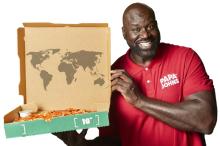 Shaq with pizza