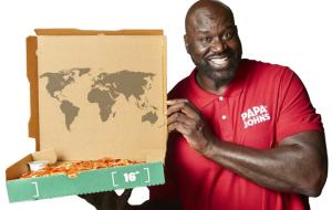 Shaq with pizza