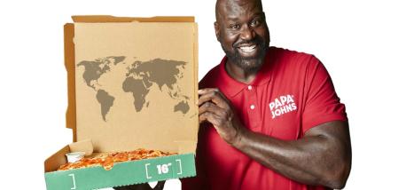 Shaq with pizza