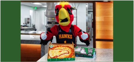 Harry the Hawk at Papa Johns Atlanta Hub