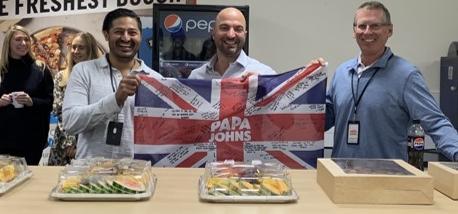 Todd Penegor visits the Papa Johns Milton Keynes Restaurant Support Center