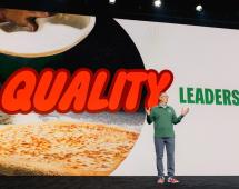 Todd Penegor speaks at the 2025 Papa Johns Franchisee Conference